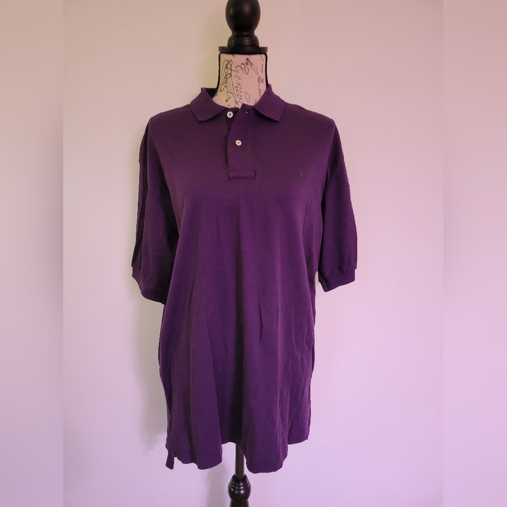 Polo Ralph Lauren Men's Purple Polo Size L
